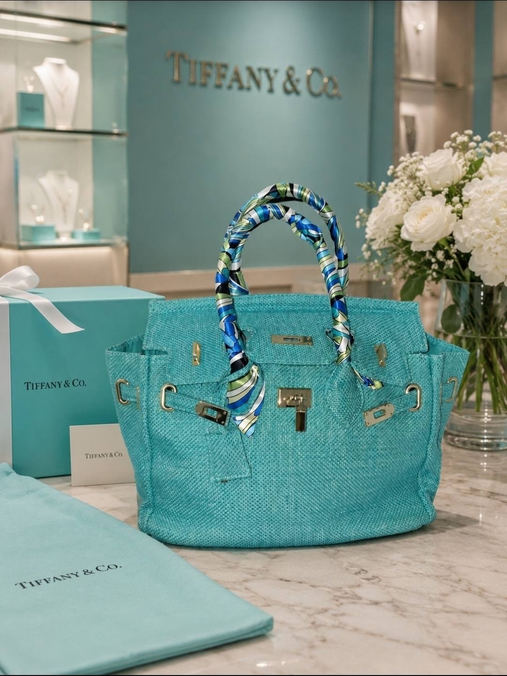 Tiffany Blue Burkap Wirkin